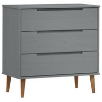 mesita de noche  mesilla de noche molde madera maciza de pino gris 80x40x80 cm