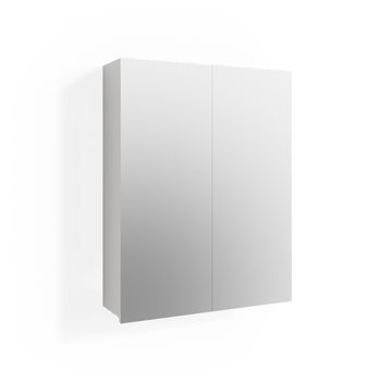 Armario Con Espejo Para Baño Fredd Blanco Alto Brillo 60 X 77 Cm Vicco
