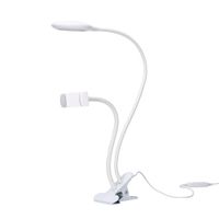 flexo portatil led pinza movil luz orientable y regulable blanco april