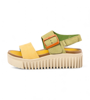 art para mujer 1157821gf0030mu sandalias de piel 1578 brighton verde 36 3 a 5cm hebilla casual multicolor