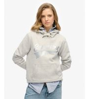 superdry para mujer w2012491a sudadera con capucha super athletics gris s casual algodon