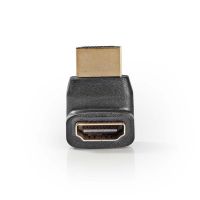adaptador hdmi nedis cvgb34902bk hembra a hembra angulo 270 negro