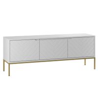 mueble tv 3 puertas 151 cm paneles de melamina y mdf blanco