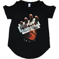 judas priest camiseta manga larga british steel para mujer