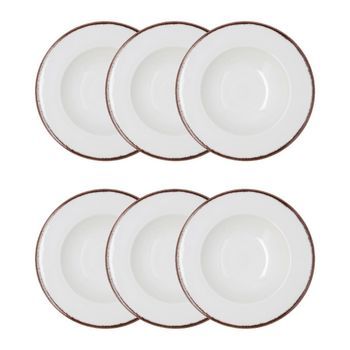 Set 6 Plato Pasta 30cm Orion Hydrozero B 30cm Bidasoa Orion Hydrozero - Blanco Apto Microondas