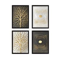 cuadro decorativo enmarcado set132 multicolor 34x44 cm 4 piezas