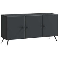 mueble de tv negro 99 x 345 x 50 cm madera de ingenieria vidaxl