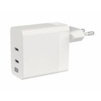 cargador xtrememac xwh-spc60-03 usb-c 65w doble puerto blanco