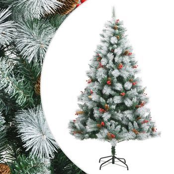Vidaxl Árbol De Navidad Artificial Con Piñas Y Bayas 240 Cm