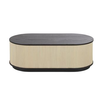 Mesa de centro elevable de madera chapada en fresno