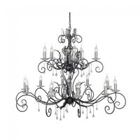 lampara de arana amarilli 15 luces