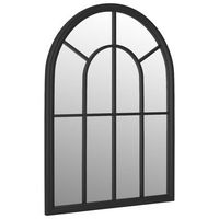 espejo de jardin hierro negro para exterior 60x45 cm vidaxl