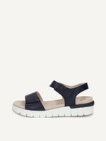 caprice sandal blue made of leather without heel size 37