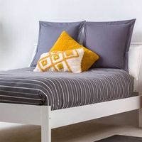 funda nordica  punto jersey tica raya algodon gris cama de 135