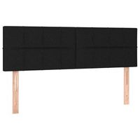 cabecero cama mueble de dormitorio con led de tela 144 x 5 x 7888 cm negro m020001146