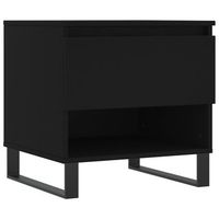 mesa de cafe - mesa de centro madera de ingenieria negro 50x46x50 cm