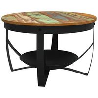 mesa de cafe - mesa de centro de madera maciza reciclada o68x43 cm