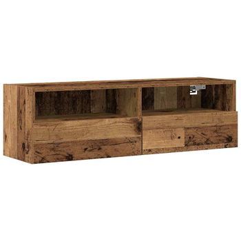 Mueble De Tv | Mueble De Salón | Gabinete De Tv Montado En La Pared Madera Vieja 100 X 30 X 30 Cm