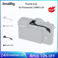 empunadura smallrig para panasonic lumix l10 plateadanegra con almohadillas de silicona que protegen el cuerpo de la camara y mejoran la estabilidad
