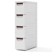 mueble de bano estrecho con 4 cajones y ruedas estante nicho mueble de bano 5 cm