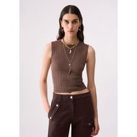 liu jo blusa top cruzado en lurex para mujer