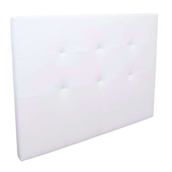 Cabecero Anais De Polipiel Para Cama Matrimonio En Color Blanco 165,5 X 188 Cm