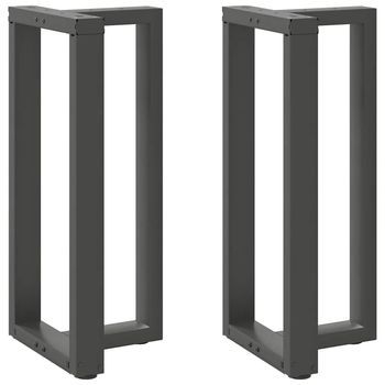 Patas De Mesa Bar Forma T 2 Uds | Patas Para Mesa Acero Antracita 40x35x(91-92)cm