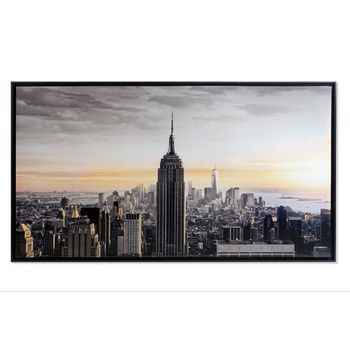 Cuadro Lienzo Ps 144x3,5x84 New York Enmarcado
