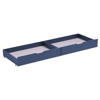 Juego De 2 Cajones Azul Oscuro Para Guardar Bajo La Cama