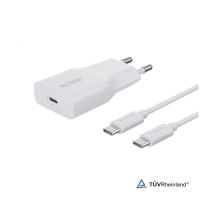 cargador de pared accetel ac727 ultraslim 20w pd con cable usb-c a usb-c