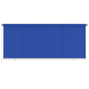 Persiana Enrollable De Exterior 355(ancho)x140(alto)cm Azul Hdpe Vidaxl