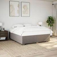 cama de matrimonio  cama de adulto  cama sin colchon tela gris taupe 180x200 cm cfw325939