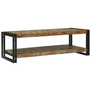 Mesa De Café - Mesa De Centro - Mesa Baja Multicolor Madera Sólida Recuperada