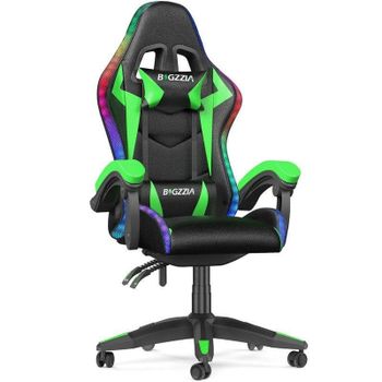 Silla Gaming Naspaluro con LED RGB y Soporte Lumbar