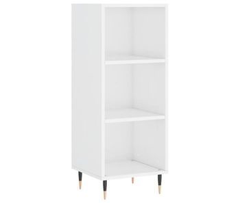 Vidaxl aparador madera de ingeniería blanco brillante 34,5x32,5x90 cm