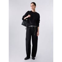 liu jo pantalones pantalones oversize con charm para mujer