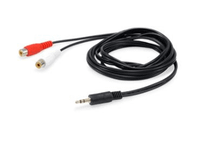 cable audio mini jack 35mm macho a 2 rca hembra 25m