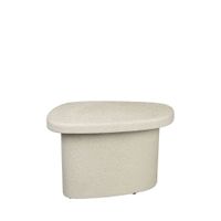 mesa auxiliar organica de marmol reciclado h35cm - beige