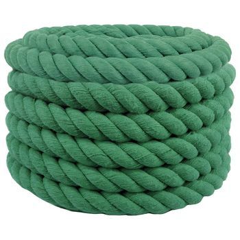 Cuerda De Algodón 36 Mm 10 M Verde 100% Algodón Vidaxl