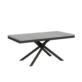 Mesa extensible 90x180/284 cm efecto madera, cemento