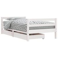 estructura cama infantil y cajones madera pino blanco 80x160 cm vidaxl