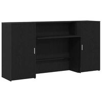 mostrador de recepcion roble negro 200x50x1035 cm vidaxl