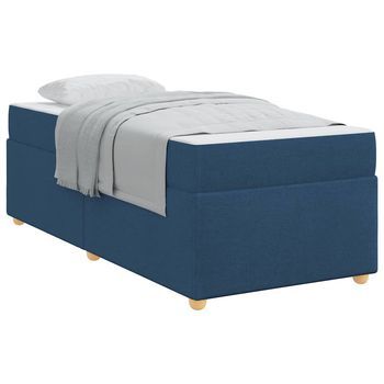 Estructura De Cama Con Colchón Azul 91 X 200 Cm Tela