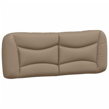 Cabecero De Cama | Panel De Cabecera | Decoración De Pared Acolchado Cuero Sintético Capuchino 140 Cm