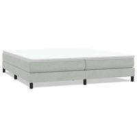 cama tapizada 223x203x25 cm contrachapado madera procesada - gris