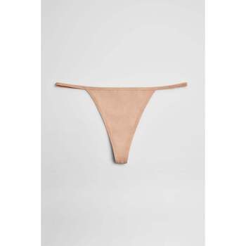 Ysabel Mora Strings Tanga de hilo algodón nude para mujer