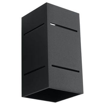 Lámpara de pared negro aluminio alt. 20 cm