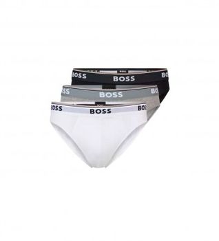 BOSS para hombre. 50475273 Pack de 3 slips blanco, gris, negro (XXL), Homewear, Algodón