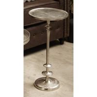 mesa aux redonda aluminio plata 30dx58 cms 30dx58 cms