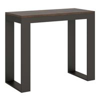 consola extensible 90x40300 cm tecno evolution nogal estructura antracita